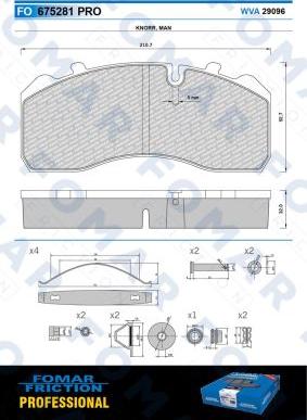 FOMAR Friction FO 675281 - Bremžu uzliku kompl., Disku bremzes ps1.lv