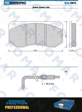 FOMAR Friction FO 676781 - Bremžu uzliku kompl., Disku bremzes ps1.lv