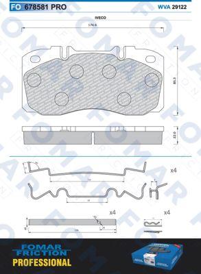 FOMAR Friction FO 678581 - Bremžu uzliku kompl., Disku bremzes ps1.lv