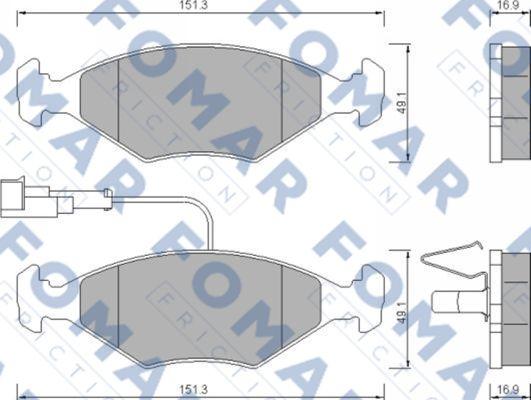 FOMAR Friction FO 673181 - Bremžu uzliku kompl., Disku bremzes ps1.lv