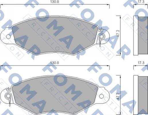 FOMAR Friction FO 673281 - Bremžu uzliku kompl., Disku bremzes ps1.lv