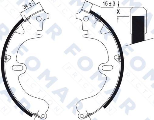 FOMAR Friction FO 0491 - Bremžu loku komplekts ps1.lv