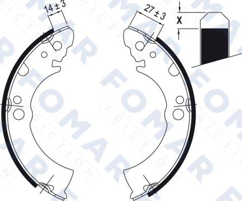 FOMAR Friction FO 0451 - Bremžu loku komplekts ps1.lv