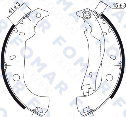 FOMAR Friction FO 0458 - Bremžu loku komplekts ps1.lv