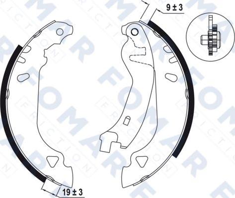 FOMAR Friction FO 0457 - Bremžu loku komplekts ps1.lv