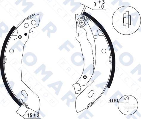 FOMAR Friction FO 0415 - Bremžu loku komplekts ps1.lv