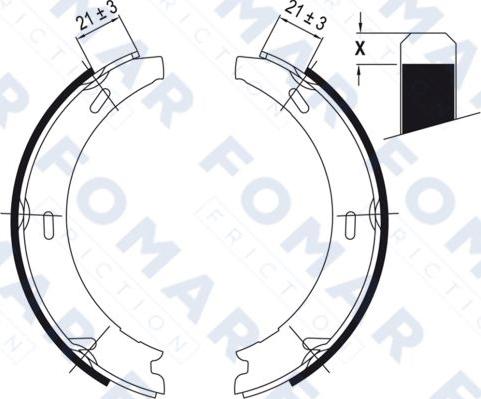 FOMAR Friction FO 0416 - Bremžu loku komplekts ps1.lv