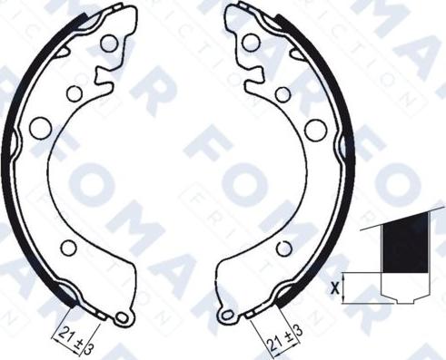 FOMAR Friction FO 0412 - Bremžu loku komplekts ps1.lv