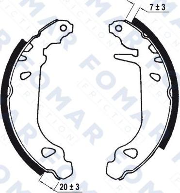 FOMAR Friction FO 0537 - Bremžu loku komplekts ps1.lv