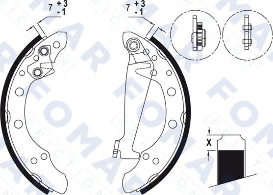 FOMAR Friction FO 0571 - Bremžu loku komplekts ps1.lv