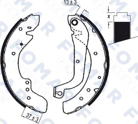 FOMAR Friction FO 0636 - Bremžu loku komplekts ps1.lv