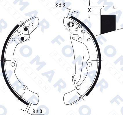 FOMAR Friction FO 0342 - Bremžu loku komplekts ps1.lv