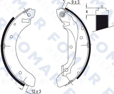 FOMAR Friction FO 0385 - Bremžu loku komplekts ps1.lv