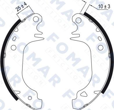 FOMAR Friction FO 0387 - Bremžu loku komplekts ps1.lv