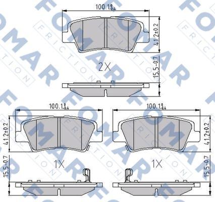 FOMAR Friction FO 899281 - Bremžu uzliku kompl., Disku bremzes ps1.lv