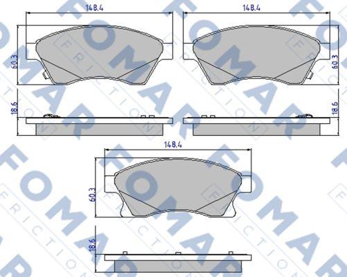 FOMAR Friction FO 895681 - Bremžu uzliku kompl., Disku bremzes ps1.lv