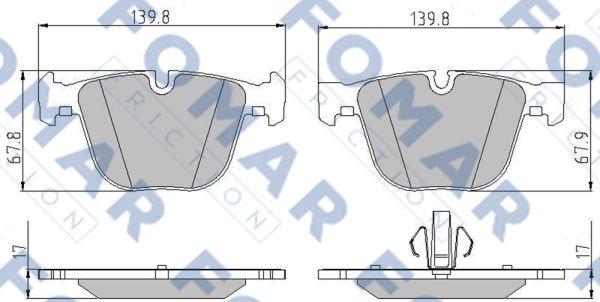 FOMAR Friction FO 895081 - Bremžu uzliku kompl., Disku bremzes ps1.lv