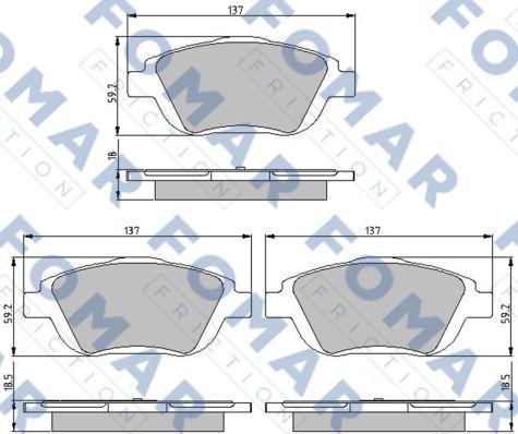 FOMAR Friction FO 896681 - Bremžu uzliku kompl., Disku bremzes ps1.lv