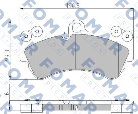 FOMAR Friction FO 891581 - Bremžu uzliku kompl., Disku bremzes ps1.lv