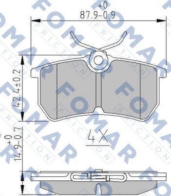 FOMAR Friction FO 892481 - Bremžu uzliku kompl., Disku bremzes ps1.lv