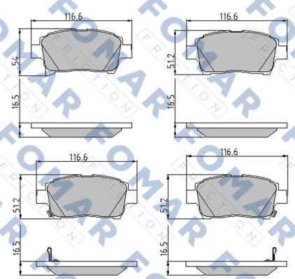 FOMAR Friction FO 892181 - Bremžu uzliku kompl., Disku bremzes ps1.lv