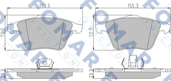 FOMAR Friction FO 849781 - Bremžu uzliku kompl., Disku bremzes ps1.lv