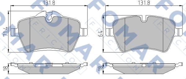 FOMAR Friction FO 844981 - Bremžu uzliku kompl., Disku bremzes ps1.lv