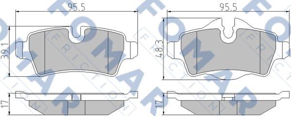 FOMAR Friction FO 845081 - Bremžu uzliku kompl., Disku bremzes ps1.lv