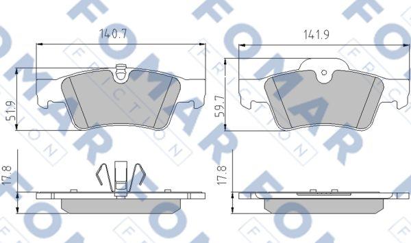 FOMAR Friction FO 859681 - Bremžu uzliku kompl., Disku bremzes ps1.lv