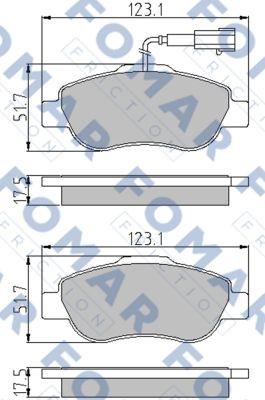 FOMAR Friction FO 856781 - Bremžu uzliku kompl., Disku bremzes ps1.lv