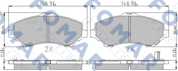 FOMAR Friction FO 850083 - Bremžu uzliku kompl., Disku bremzes ps1.lv