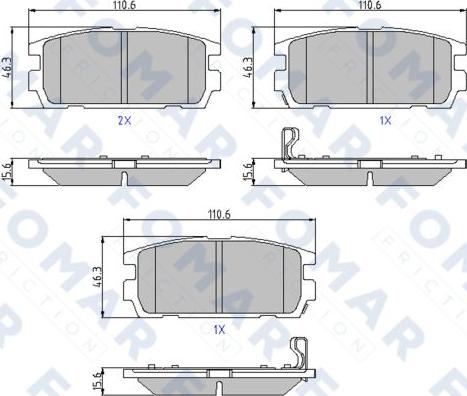 FOMAR Friction FO 858281 - Bremžu uzliku kompl., Disku bremzes ps1.lv