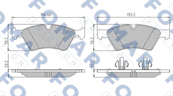 FOMAR Friction FO 858781 - Bremžu uzliku kompl., Disku bremzes ps1.lv