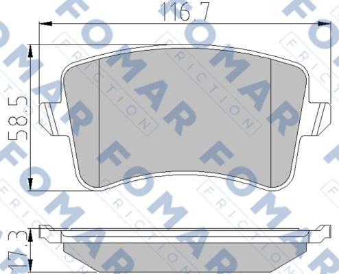 FOMAR Friction FO 857581 - Bremžu uzliku kompl., Disku bremzes ps1.lv