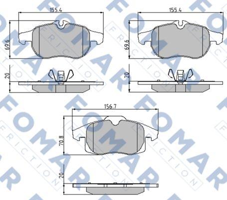 FOMAR Friction FO 869881 - Bremžu uzliku kompl., Disku bremzes ps1.lv