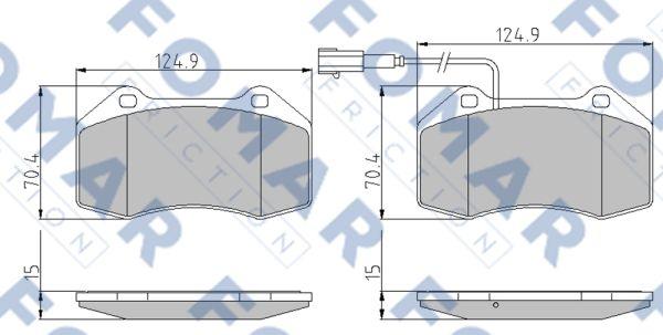 FOMAR Friction FO 869281 - Bremžu uzliku kompl., Disku bremzes ps1.lv