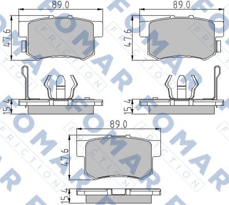 FOMAR Friction FO 860781 - Bremžu uzliku kompl., Disku bremzes ps1.lv