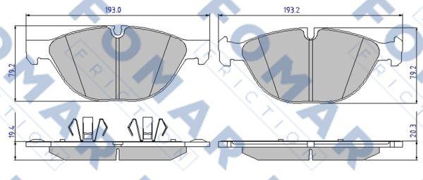 FOMAR Friction FO 861581 - Bremžu uzliku kompl., Disku bremzes ps1.lv