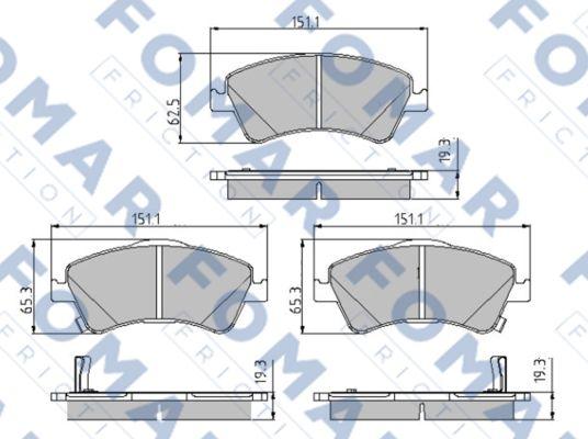 FOMAR Friction FO 862681 - Bremžu uzliku kompl., Disku bremzes ps1.lv