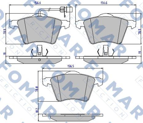 FOMAR Friction FO 814781 - Bremžu uzliku kompl., Disku bremzes ps1.lv