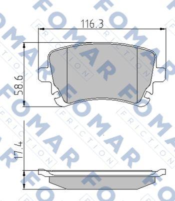 FOMAR Friction FO 815281 - Bremžu uzliku kompl., Disku bremzes ps1.lv