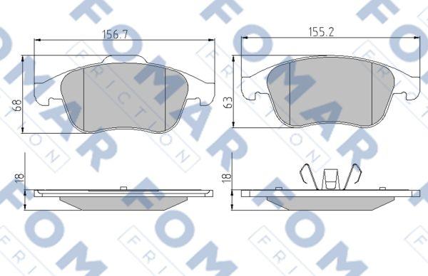 FOMAR Friction FO 886381 - Bremžu uzliku kompl., Disku bremzes ps1.lv