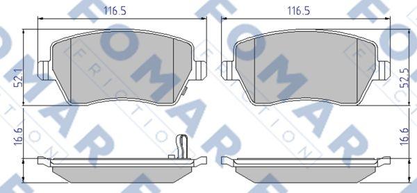 FOMAR Friction FO 839181 - Bremžu uzliku kompl., Disku bremzes ps1.lv