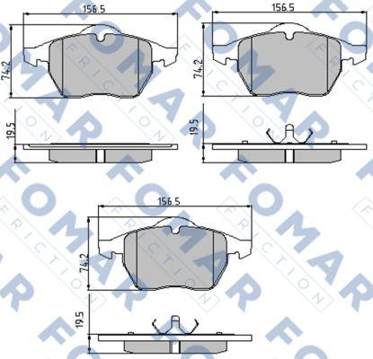 FOMAR Friction FO 838181 - Bremžu uzliku kompl., Disku bremzes ps1.lv