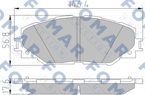 FOMAR Friction FO 838881 - Bremžu uzliku kompl., Disku bremzes ps1.lv