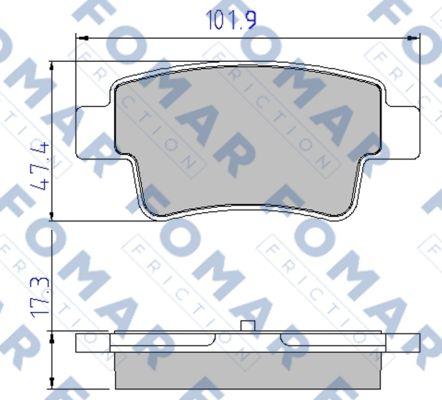 FOMAR Friction FO 832981 - Bremžu uzliku kompl., Disku bremzes ps1.lv