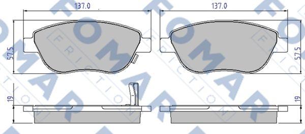 FOMAR Friction FO 827581 - Bremžu uzliku kompl., Disku bremzes ps1.lv