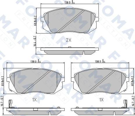 FOMAR Friction FO 870581 - Bremžu uzliku kompl., Disku bremzes ps1.lv