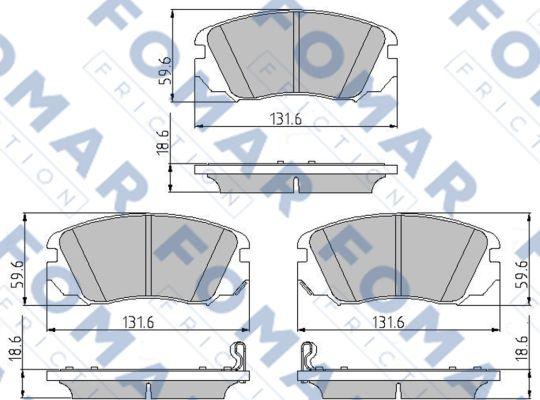 FOMAR Friction FO 870181 - Bremžu uzliku kompl., Disku bremzes ps1.lv