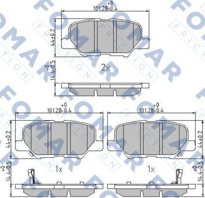 FOMAR Friction FO 249781 - Bremžu uzliku kompl., Disku bremzes ps1.lv